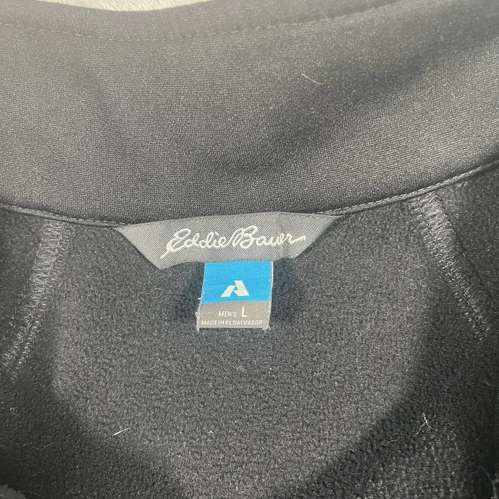 Eddie Bauer First Ascent 1/4 Zip Fleece‎ Pullover Jacket Mens L Black